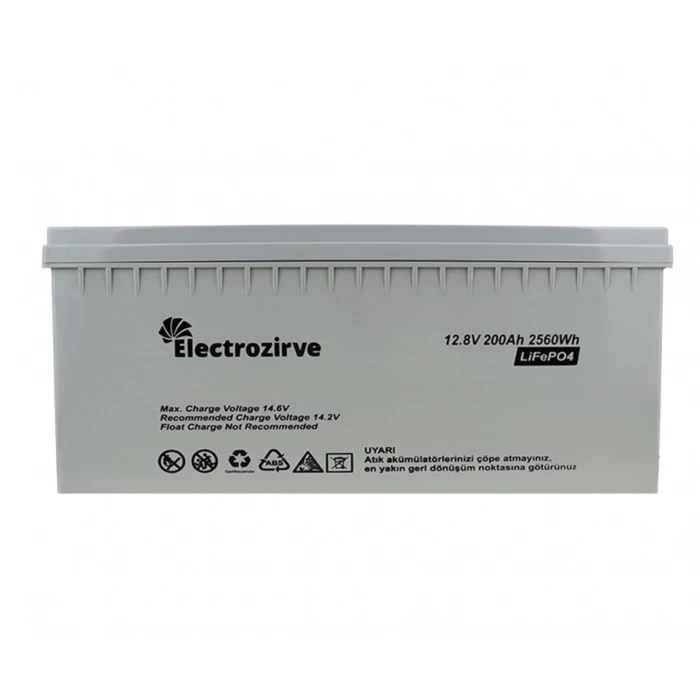Electro Zirve 12.8V 200Ah Lityum Akü (LifePO4)