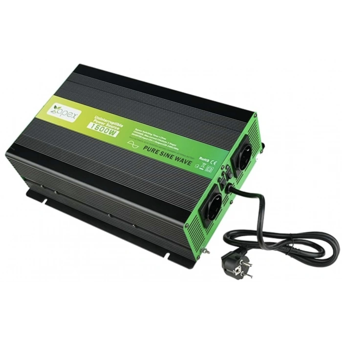 NPS1500-12 Apex 1500W Şarjlı Tam Sinüs İnverter 12V