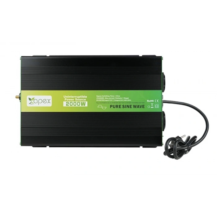 NPS2000-24 Apex 2000W Şarjlı Tam Sinüs İnverter 24V