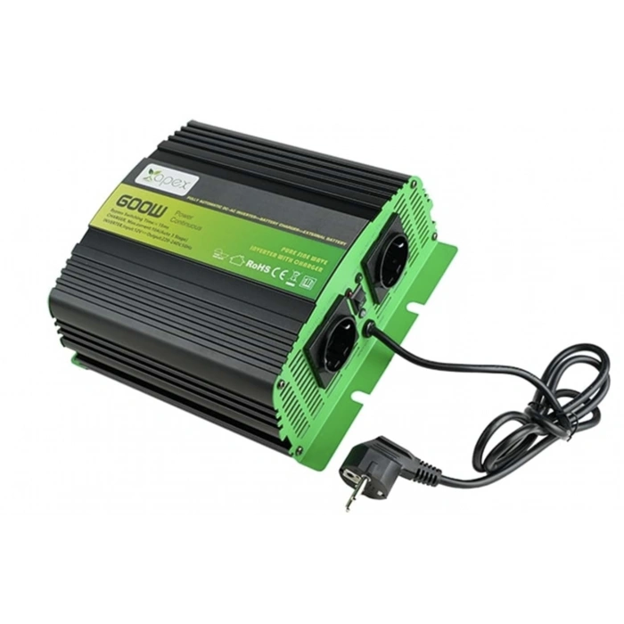 NPS600-24 Apex 600W Şarjlı Tam Sinüs İnverter 24V