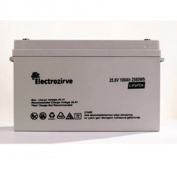 Electro Zirve 25,6V 100Ah Lityum Akü (LifePO4)