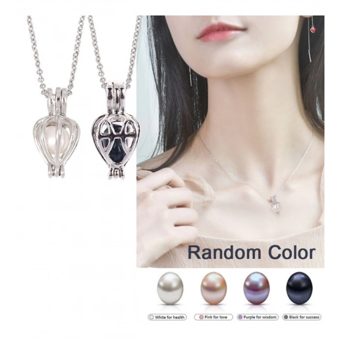 Gerçek İstiridye içinde Tatlı Su İnci Kolye Seti Okyanusun Gizemi