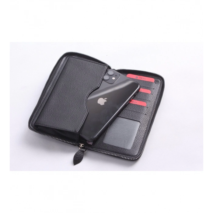 Telefon Bölmeli Deri Cüzdan EL ÇANTASI PORTFÖY - ANAHTARLIK HEDİYE!