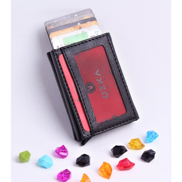 Otomatik Mekanizmalı Deri Cüzdan