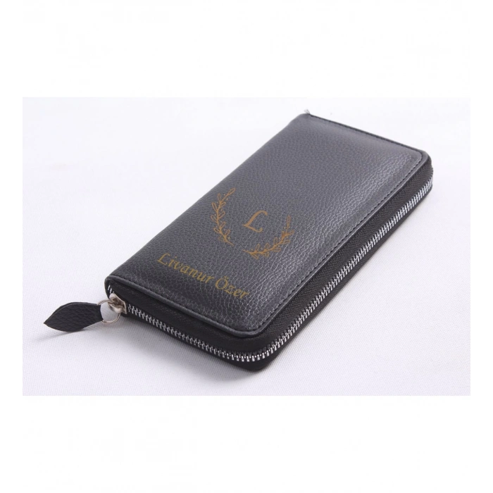 KENDİN AYARLA - Kişiye Özel Telefon Bölmeli Deri Cüzdan