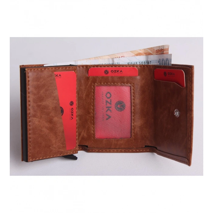 KİŞİYE ÖZEL YENİ TREND OTOMATİK MEKANİZMALI CÜZDAN - ANAHTARLIK HEDİYELİ