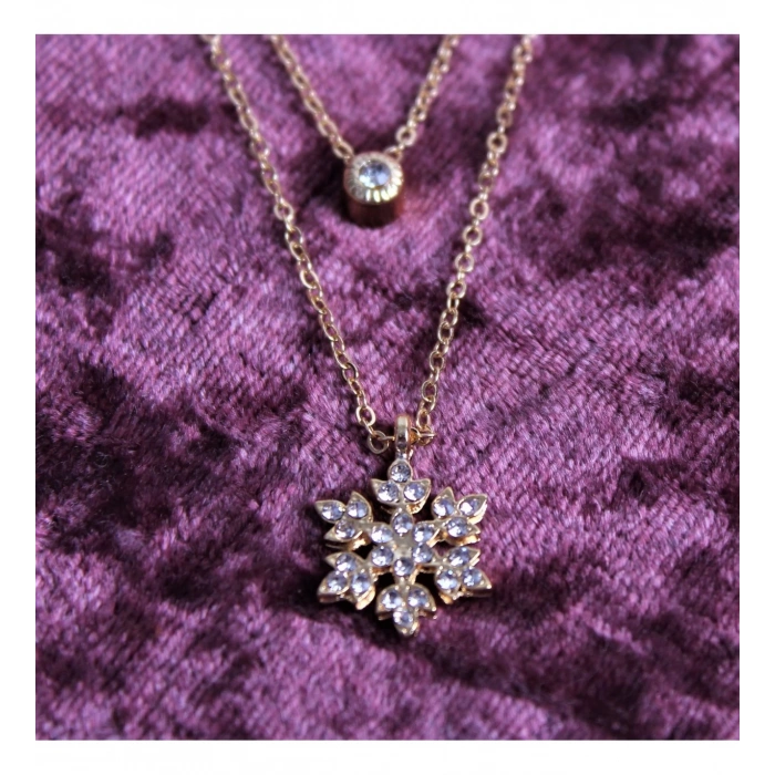 İKİLİ LOTUS GOLD KOLYE