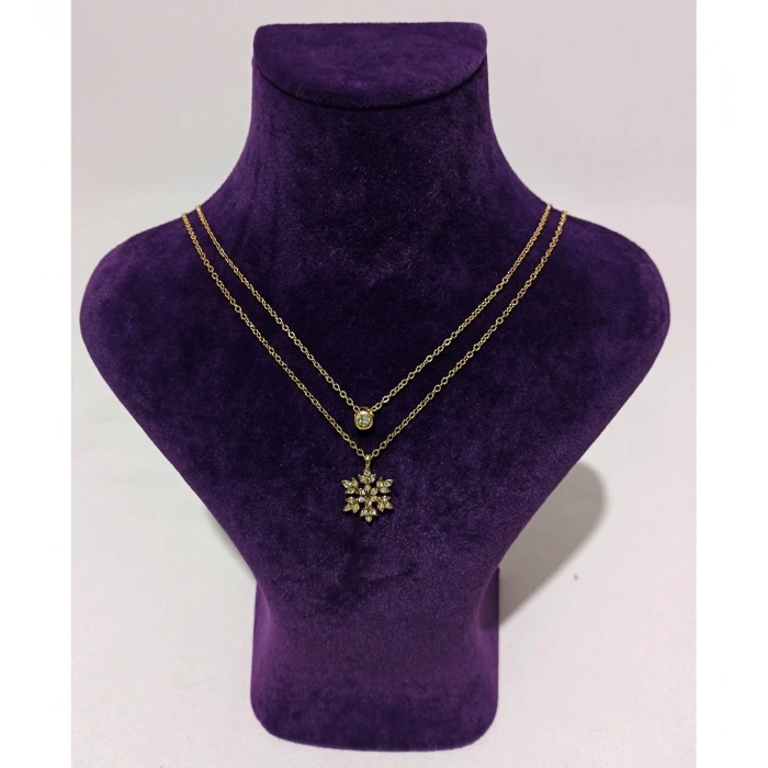 İKİLİ LOTUS GOLD KOLYE