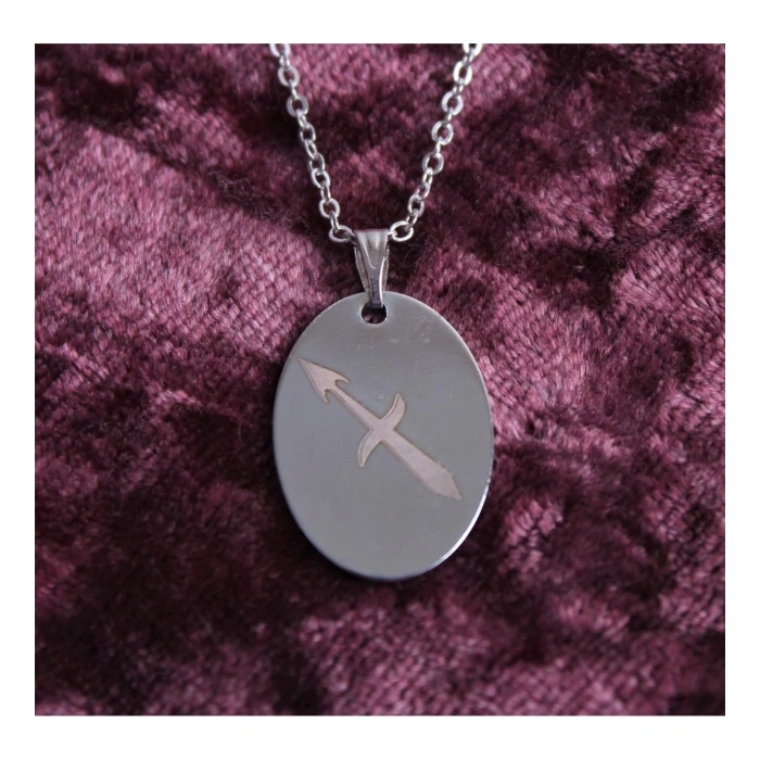 KİŞİYE ÖZEL BURÇ BASKILI UNISEX KOLYE (GÜMÜŞ)