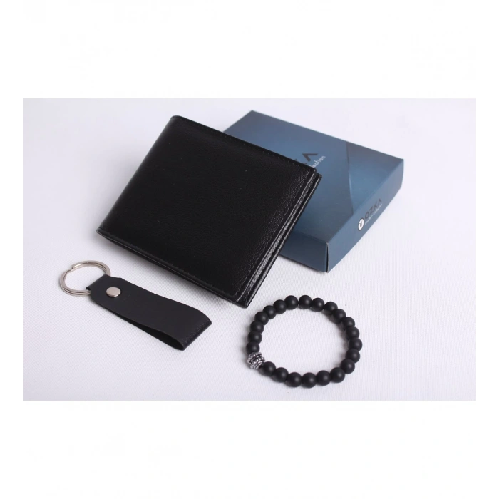 KİŞİYE ÖZEL ERKEK CÜZDAN - ANAHTARLIK VE BİLEKLİK HEDİYE