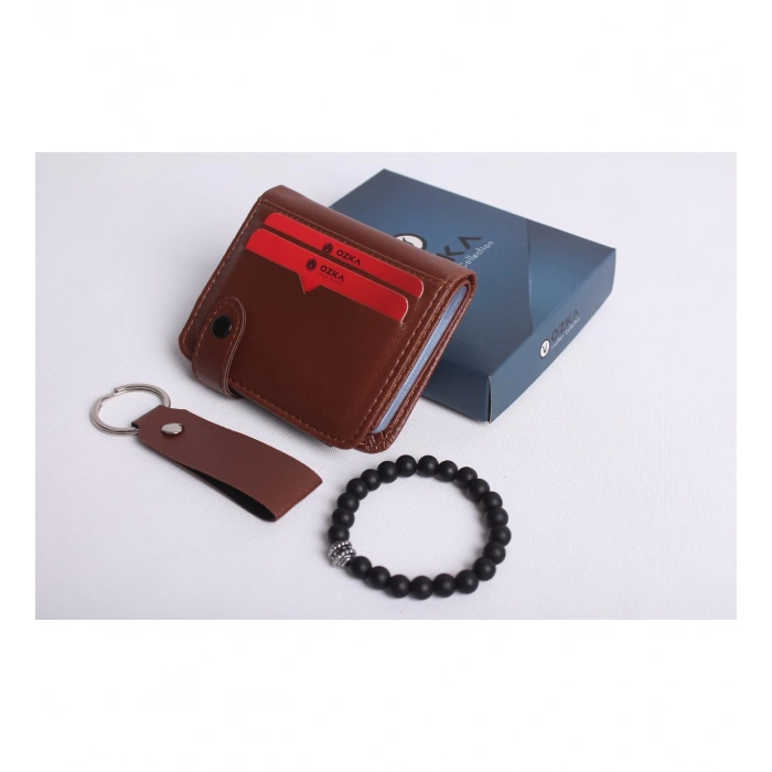 KARTLIKLI CÜZDAN - ANAHTARLIK VE BİLEKLİK HEDİYE