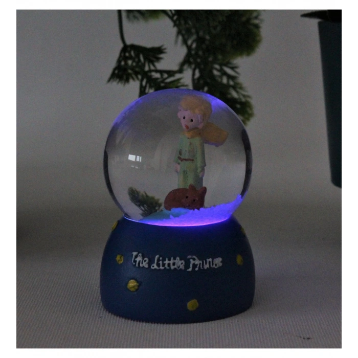 HEDİYELİK LED IŞIKLI KÜÇÜK PRENS FİGÜRLÜ CAM KÜRE
