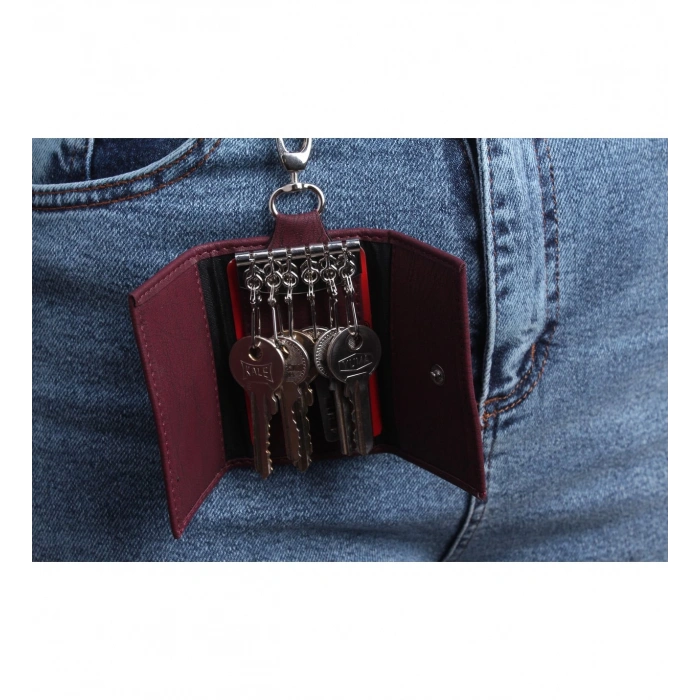 KİŞİYE ÖZEL BORDO ANAHTARLIK