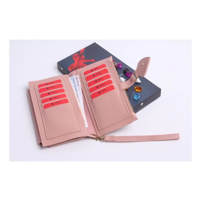 KİŞİYE ÖZEL PUDRA RENK MAÇA MODEL CÜZDAN & KANATLAR KOLYE SET - ANAHTARLIK HEDİYELİ!
