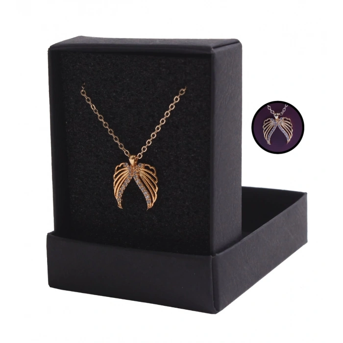 HEDİYELİK KANATLI ZİRKONYUM KOLYE