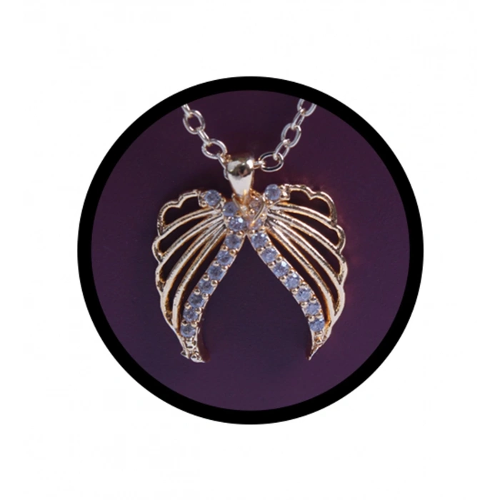 HEDİYELİK KANATLI ZİRKONYUM KOLYE