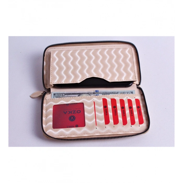 KİŞİYE ÖZEL WAVE MODEL VİZON TELEFON BÖLMELİ CÜZDAN