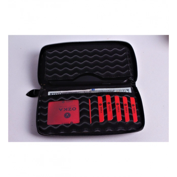 KİŞİYE ÖZEL WAVE MODEL SİYAH TELEFON BÖLMELİ CÜZDAN