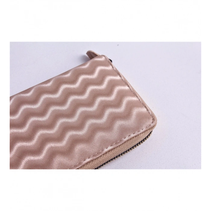 KİŞİYE ÖZEL WAVE MODEL KREM TELEFON BÖLMELİ CÜZDAN
