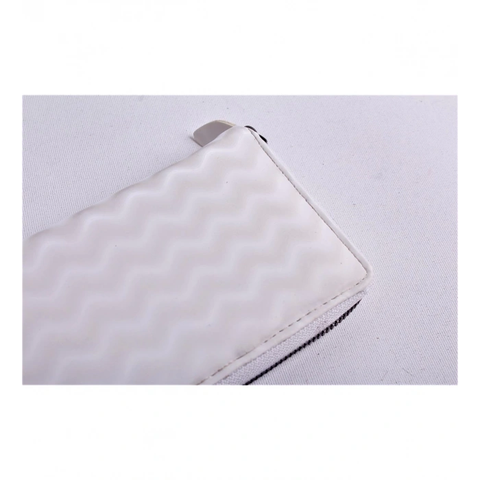 KİŞİYE ÖZEL WAVE MODEL BEYAZ TELEFON BÖLMELİ CÜZDAN - Anahtarlık Hediyeli!