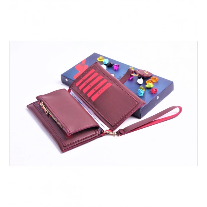 BORDO DAMLA MODEL TREND KADIN CÜZDANI