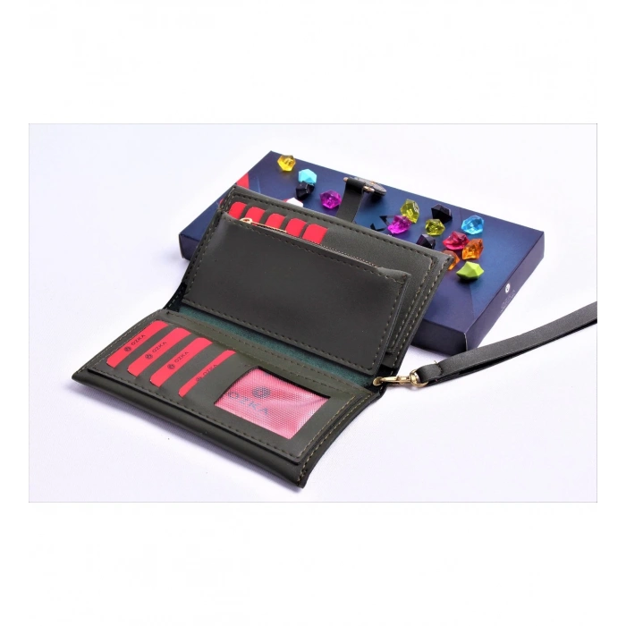 HAKİ DAMLA MODEL TREND KADIN CÜZDANI