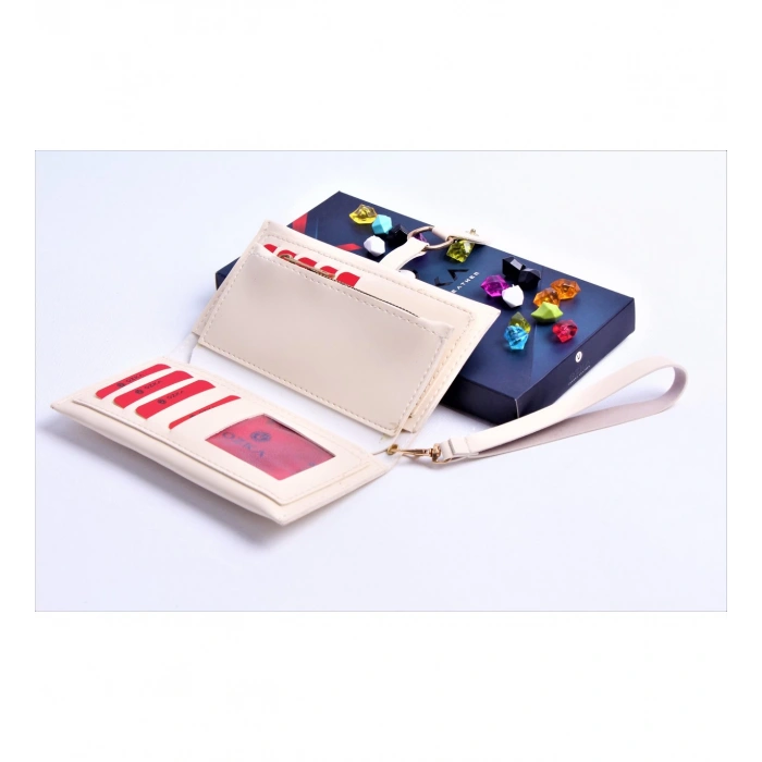 KREM DAMLA MODEL TREND KADIN CÜZDANI