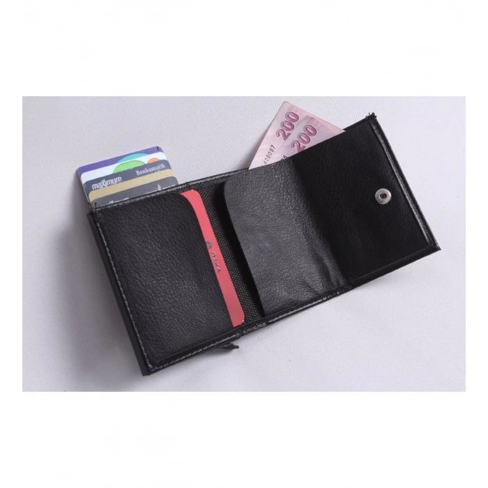 ÖZKA LEATHER - Kişiye Özel Otomatik Mekanizmalı Deri Cüzdan - Anahtarlık ve Tesbih Hediye!