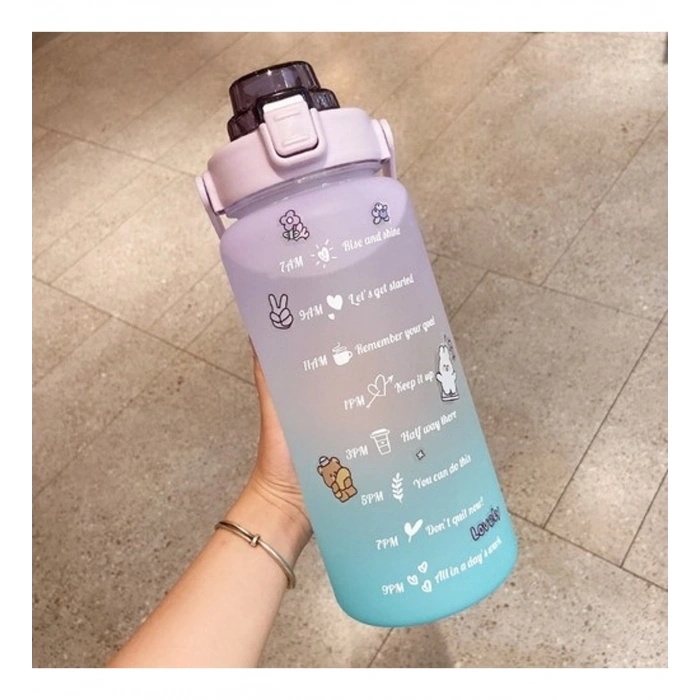 Motivasyonel Su Matarası 2000 ml 2 Litre