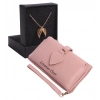 KİŞİYE ÖZEL PUDRA RENK MAÇA MODEL CÜZDAN & KANATLAR KOLYE SET - ANAHTARLIK HEDİYELİ!