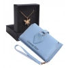 KİŞİYE ÖZEL MAVİ RENK MAÇA MODEL CÜZDAN & YUSUFÇUK KOLYE SET - ANAHTARLIK HEDİYELİ!