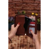 Taba Telefon Bölmeli Uzun Cüzdan ve Otomatik Mekanizmalı Kartlık Cüzdan Sevgili Paketi