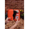 Turuncu Telefon Bölmeli Unisex Deri Portföy Kartlık Uzun Cüzdan