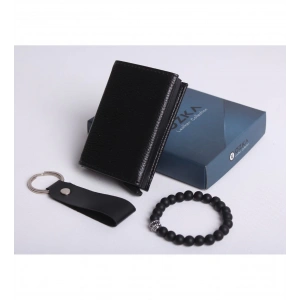 KİŞİYE ÖZEL YENİ TREND OTOMATİK MEKANİZMALI MIKNATISLI CÜZDAN - ANAHTARLIK VE BİLEKLİK HEDİYELİ