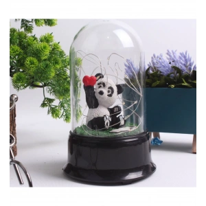HEDİYELİK TATLI PANDA FİGÜRLÜ LED IŞIKLI FANUS