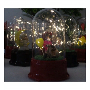 HEDİYELİK MOTOSİKLET VE BALONLAR FİGÜRLÜ LED IŞIKLI FANUS