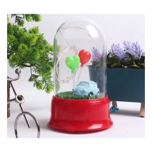 HEDİYELİK BALON VE ARABA FİGÜRLÜ LED IŞIKLI FANUS