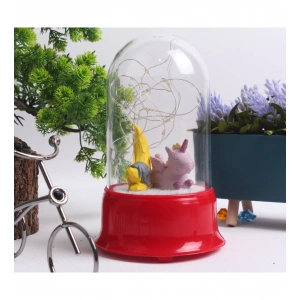 HEDİYELİK UNICORN FİGÜRLÜ LED IŞIKLI FANUS