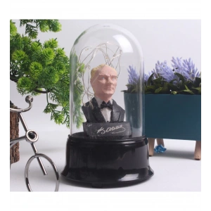 MUSTAFA KEMAL ATATÜRK FİGÜRLÜ LED IŞIKLI FANUS