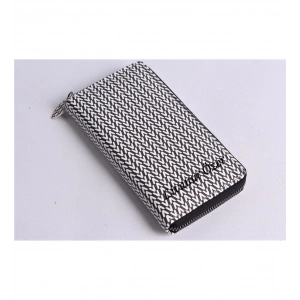 KİŞİYE ÖZEL V MODEL SİYAH TELEFON BÖLMELİ CÜZDAN