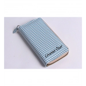 KİŞİYE ÖZEL V MODEL MAVİ TELEFON BÖLMELİ CÜZDAN