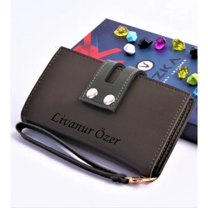 HAKİ ÇİFT ÇITÇITLI MODEL TREND KADIN CÜZDANI