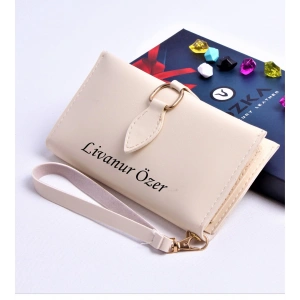 KREM DAMLA MODEL TREND KADIN CÜZDANI