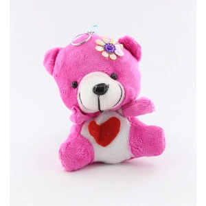 PEMBE PELUŞ ANAHTARLIK AYICIK