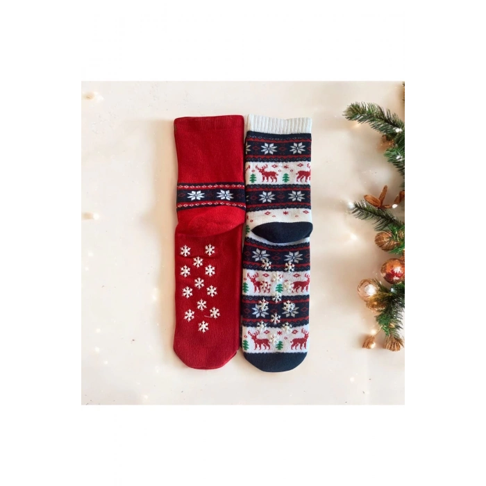 Yılbaşı Hediyesi Noel / Christmas Temalı 2li Çorap Seti