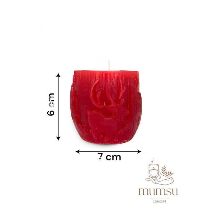 Yılbaşı / Noel / Christmas Temalı Aromaterapik Doğal Soya Wax Dekoratif 3lü Mum Seti