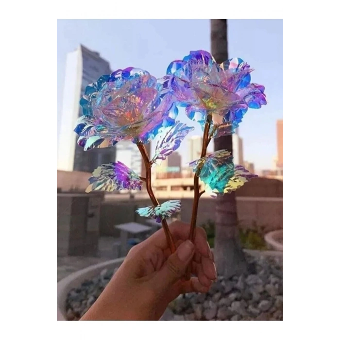 2 adet sonsuzluk gülü galaxy rose kelebek buketi hediye yılbaşı anneler sevgililer günü hediye