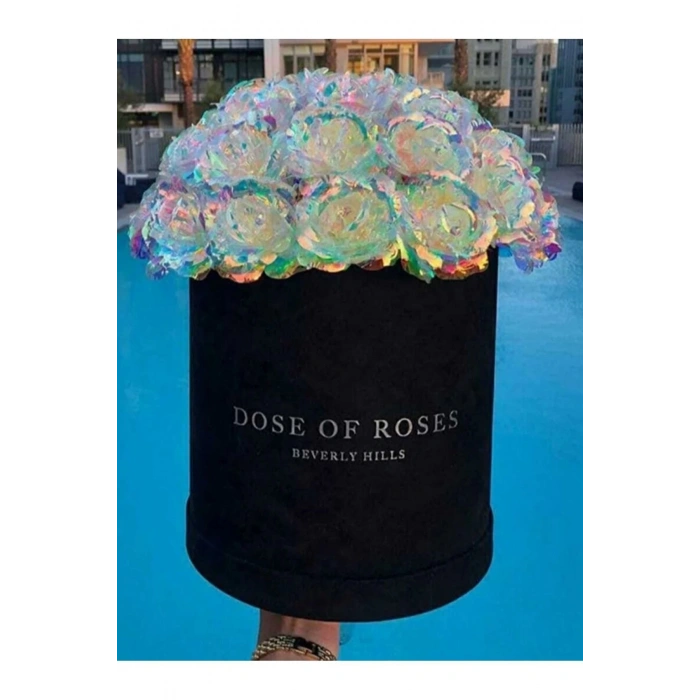 2 adet sonsuzluk gülü galaxy rose kelebek buketi hediye yılbaşı anneler sevgililer günü hediye