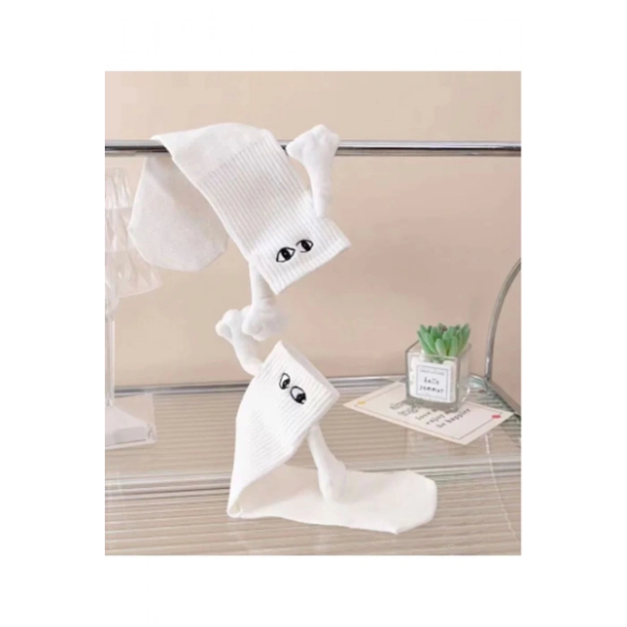 Elele Tutuşan Mıknatıslı Çorap 1 Adet Krem