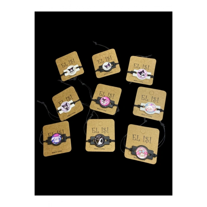 KUROMİ SANRİO 5Lİ SET (NOT DEFTERİ + BİLEKLİK + KOLYE + HAVLU BİLEKLİK + ÇORAP)